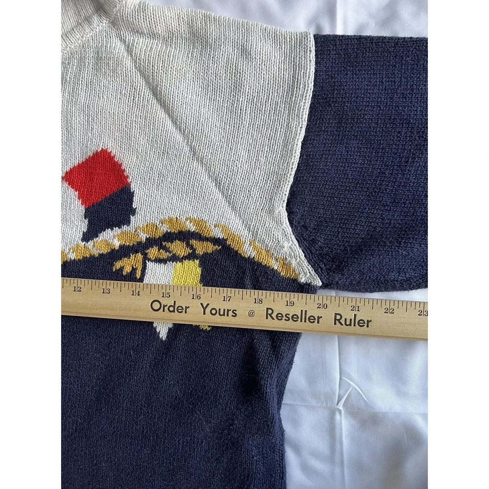 Vintage London Fog Sweater‎ Mens Large Nautical Flags Pullover Knit 90s
